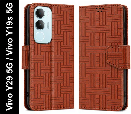 Image of SBMS Flip Cover for Vivo Y29 5G / Vivo Y19s 5G Back Cover Case with Magnatic