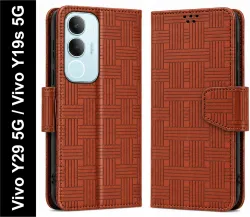 SBMS Flip Cover for Vivo Y29 5G / Vivo Y19s 5G Back Cover Case with Magnatic
