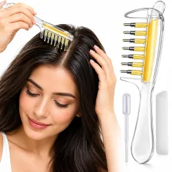 Scalp Oil Applicator Comb 4ML, Refillable Hair Oil Dispenser Comb with Scalp