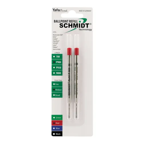 Image of Schmidt P900 Ballpoint Tc Ball Parker Style Refill, 2 Pack Blister