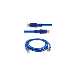 SCHOFIC CAT-5 Shielded RJ45 Ethernet Patch Network Cable Professional Gold Plated Plug STP Wires Cat 5 Networking Cable Premium/Patch/Modem/Router/LAN/ADSL - Blue (1 METER, 1)