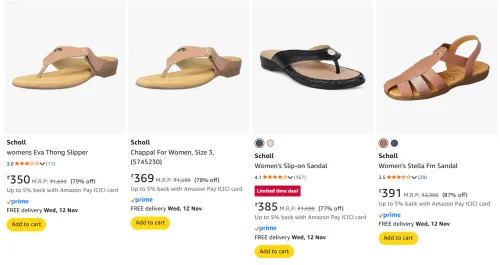 Image of Scholl Women's Footwear upto 87% Discount