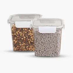 SCL Steelo SoFresh Rectangular Containers 1400ML (2pcs Set) BPA free Airtight Kitchen & Fridge Containers for Grocery, L