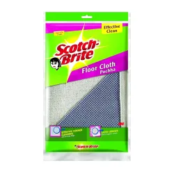 Scotch-Brite Cotton 2 Piece Floor Cleaning Cloth and 1 Piece Single Sided Toilet Brush (Multicolour)