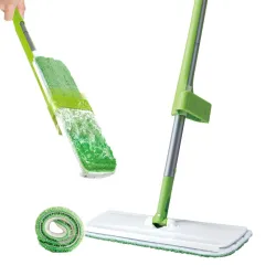 Scotch-Brite Hands-Free Microfiber Flat mop Without Bucket Refill (Pack of 1, Green)