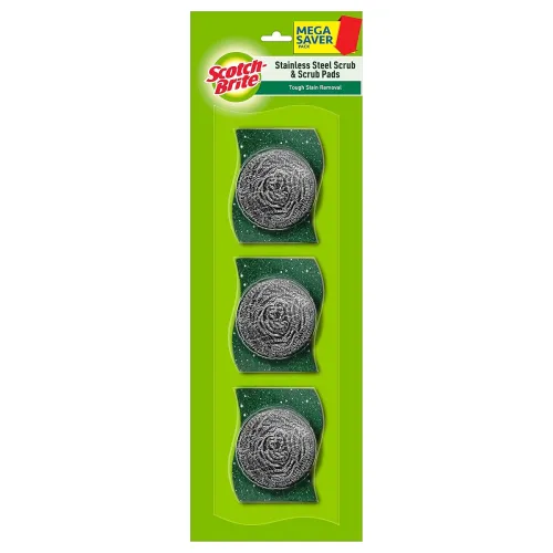 Image of Scotch-Brite Stainless Steel Scrub (pack of 3)