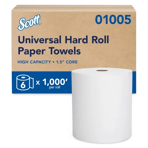 Image of Scott® Essential Hard Roll Paper Towels (HRT), 6 Rolls, 305m/Roll (Total 1,830 meters)