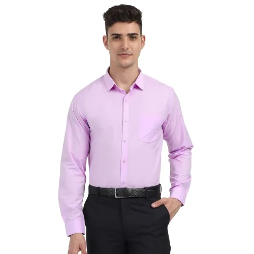 Image of Scott International Solid Full Sleeves Wrinkle Free Cotton Formal Shirt for Men