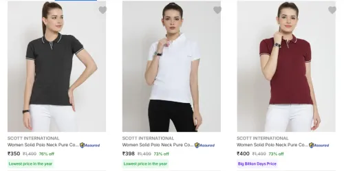 Image of Scott International Women's T-Shirts upto 76% Discount