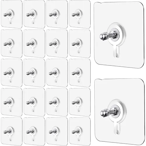 Image of Screw Free Wall Hook ,Waterproof and Rustproof to use Inside Kitchen, Bathroom, Home and Office,Self Adhesive Hook(Pack 