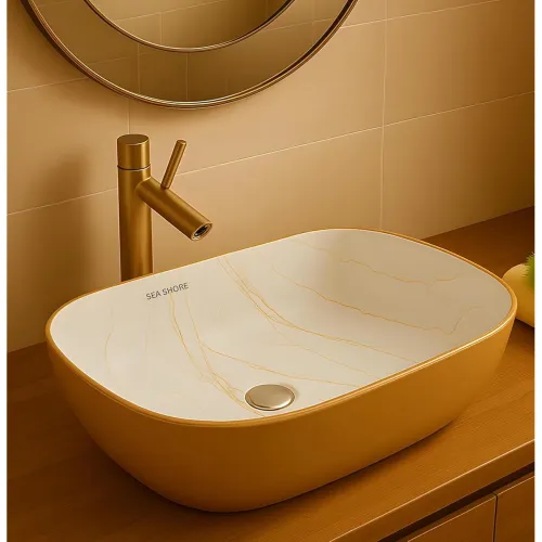 Image of SEA SHORE Premium Designer Table Top Ceramic Wash Basin