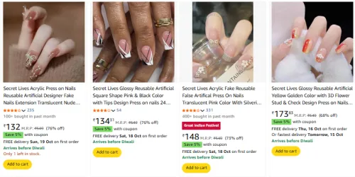 Image of Secret Lives nails starting @ ₹132