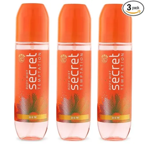 Image of Secret Temptation Dew Body Mist Perfume Pack of 3 (135ml each