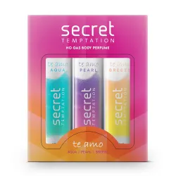 Secret Temptation Te Amo No Gas Deodorant Perfume Body Spray, Po3