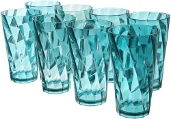 Sedulous 300 ml Twister Blue Glasses – Set of 8