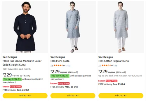 Image of See Designs Kurtas at minimum 80% Discount