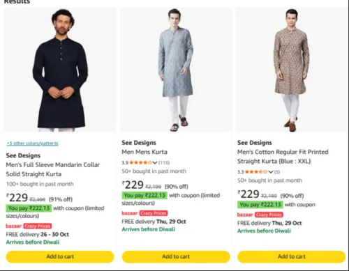 Image of See Designs Kurtas at minimum 80% Discount