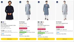 See Designs Kurtas Mens upto 91% Discount