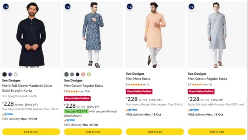 Image of See Designs Men's Kurta upto 91% Discount
