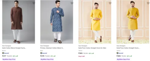 Image of See Designs Men's Kurtas at minimum 81% Discount
