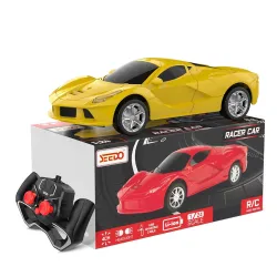 SEEDO 1:24 High-Speed RC Car – Rechargeable, LED Lights, Yellow