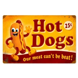 Sehaz Artworks HotDogs Rust Look Wall Sign | MDF 30x20 cm