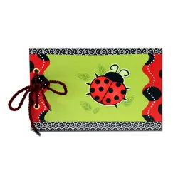 Sehaz Artworks Ladybug Photo Album Scrapbook, DIY Handmade Album Scrapbook Movie Up Travel Scrapbook for Anniversary, Tr