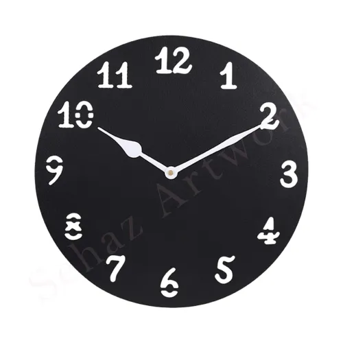 Image of Sehaz Artworks Round Wooden Wall Clock 