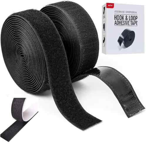 Image of Self-Adhesive Hook & Loop Tape Roll (2M x 25mm, Strong Grip)
