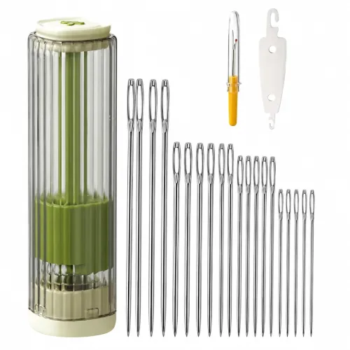 Image of Self Threading Sewing Needles Kit with Magnetic Storage Case