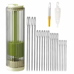 Self Threading Sewing Needles Kit with Magnetic Storage Case