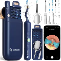SELLASTIC Ear Cleaner Tool Kit Ear Wax Removal with HD Camera & WiFi Connecti