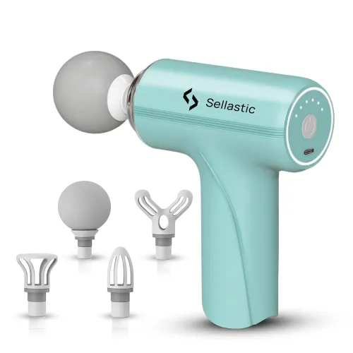 Image of SELLASTIC Forge Massage Gun | Body Massager for Pain Relief | Massage Gun for Back Leg & Full Body | 4 Specialized Heads