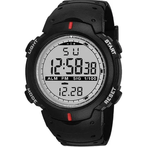 Image of SELLORIA Digital Sports Watch (Shockproof, Waterproof, Black Strap)