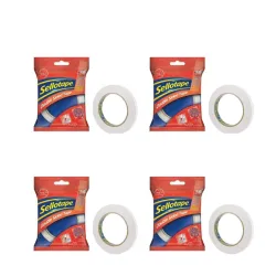 Sellotape Double Sided Tape Clear - 12mm x 33m pack of 4