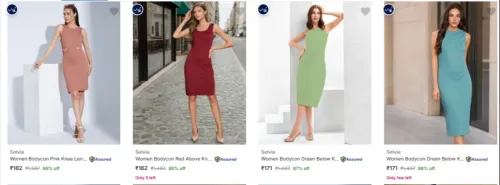 Image of Selvia Women's Dresses Starting @ ₹162