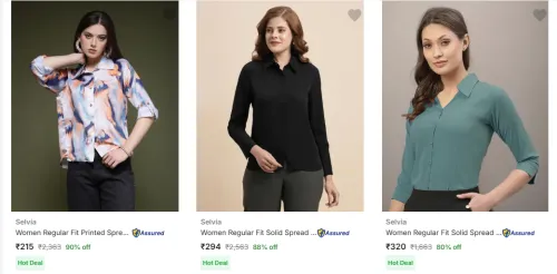 Image of Selvia Women's Shirts upto 90% Discount