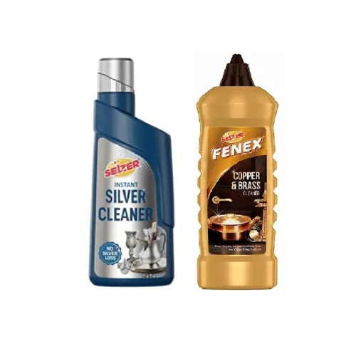 Image of Selzer Instant Silver Cleaner Liquid & Copper and Brass Cleaner (Combo Pack of 2)