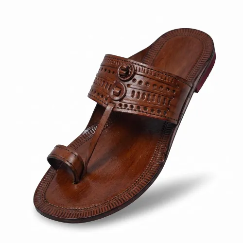 Image of Semi-Premium Leather Kolhapuri Chappal for Men