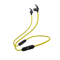SENS Alvis 1 Bluetooth Headset with Feather-Light, Dual Pairing, Magnetic Earbuds and up to 13hrs Playback (Lemon Yellow)