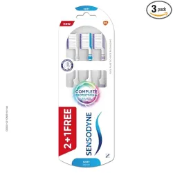 Sensodyne Toothbrush: Complete Protection+ Toothbrush With Flexible Neck For 48% Better Cleaning With Soft Tapered Brist