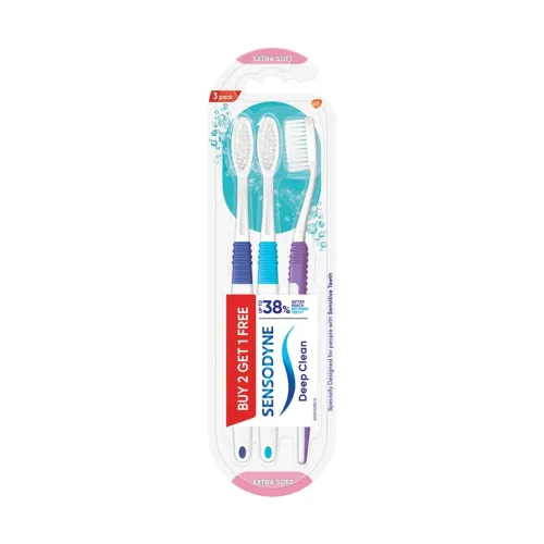 Image of Sensodyne Deep Clean Toothbrush (Pack of 3)