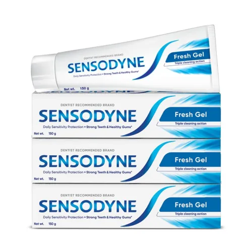 Image of Sensodyne Toothpaste Fresh Gel Combo pack(150 gm x 3)