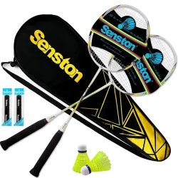 Senston Carbon Composite Badminton Racket Set of 2 90g Lightweight