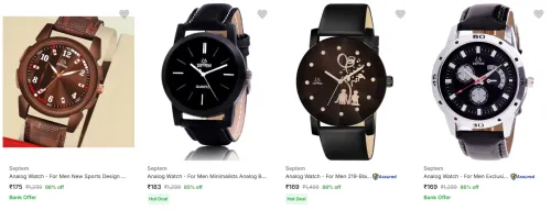 Image of Septem Men's Wrist Watches upto 88% Discount