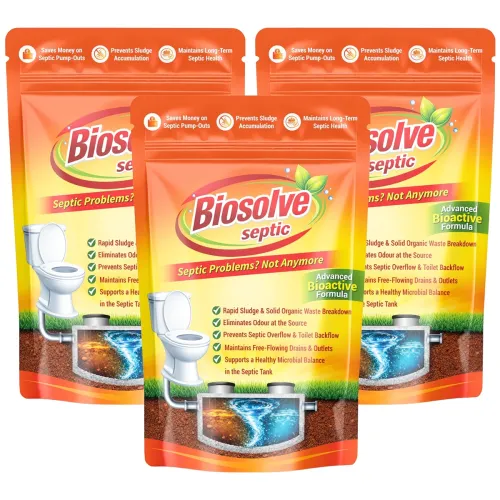 Image of Septic Tank Cleaning Powder Stops Odors in 7 Days Pack of 3 (750gm)