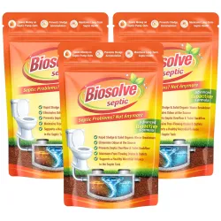 Septic Tank Cleaning Powder Stops Odors in 7 Days Pack of 3 (750gm)
