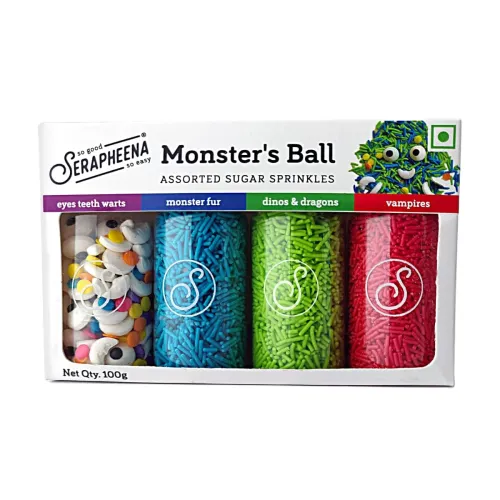 Image of Serapheena Sugar Sprinkles - Monster's Ball, 100g | Cakes and Cupcakes Decoration Kit