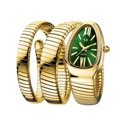 Serpentine Snake Watch For Woman with Spiral Bracelet