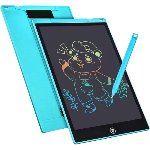 Image of SERUW LCD Writing Tablet 12 Inch, Erasable Doodle Board Writing Board for Kids, Colorful Drawing Tablet Handwriting Sket